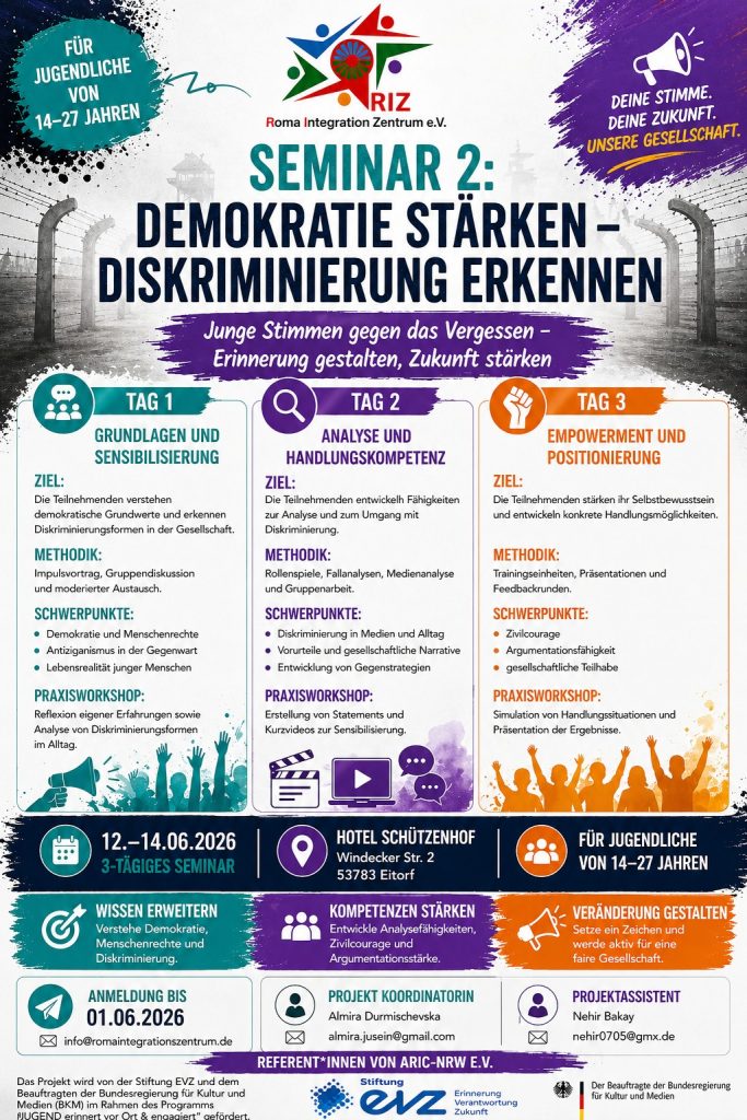 Demokratie stärken – Diskriminierung erkennen Junge Stimmen 2